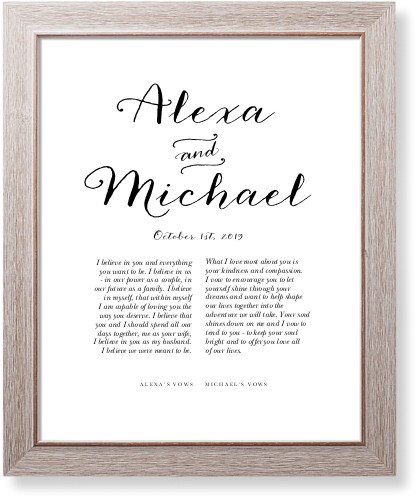 Elegant Wedding Vow Art Print