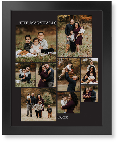 Gallery of Nine Portrait Art Print, -Black-Multicolor-Signature Card Stock-16x20