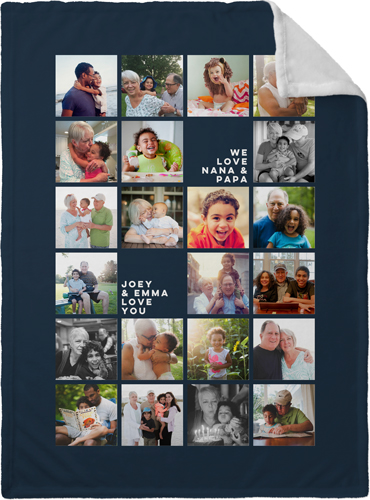 Grid Gallery Of Twenty Two Fleece Photo Blanket, Plush Fleece, 30x40, Multicolor