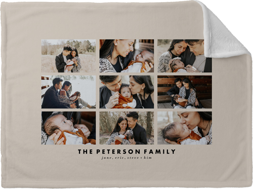 Grid Gallery of Nine Fleece Photo Blanket, Plush Fleece, 30x40, Multicolor, multi