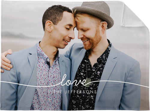 Love Doodle Fleece Photo Blanket, Fleece, 30x40, White, white