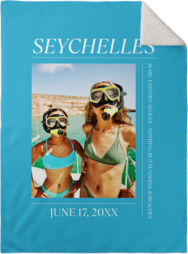 Editorial Snapshot Fleece Photo Blanket, Sherpa, 30x40, Blue, pool