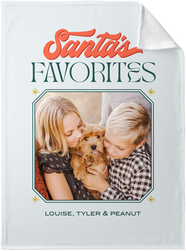 Santa's Favorites Fleece Photo Blanket, Fleece, 30x40, Gray, air