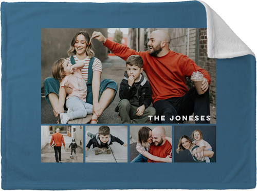 Hero Gallery Collage of Five Filmstrip Fleece Photo Blanket, Plush Fleece, 30x40, Multicolor