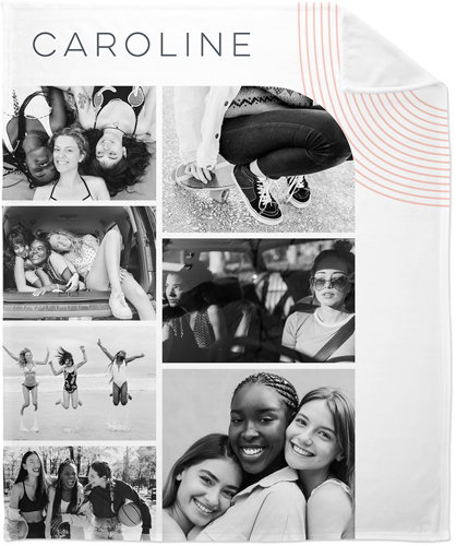 Arch Collage Fleece Photo Blanket, Plush Fleece, 50x60, White, white