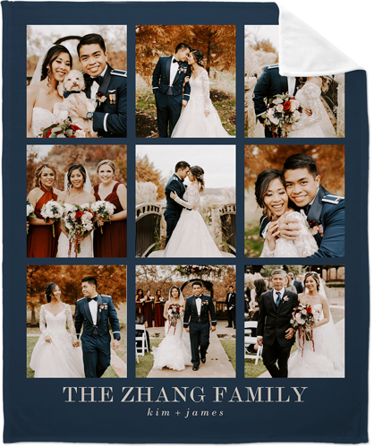 Grid Gallery Of Nine Portrait Fleece Photo Blanket, Plush Fleece, 50x60, Multicolor, multi