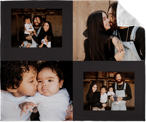 Minimal Gallery of Four Fleece Photo Blanket, Fleece, 50x60, Multicolor, multi