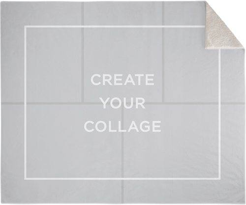 Create a Collage Landscape Fleece Photo Blanket, Sherpa, 50x60, Multicolor