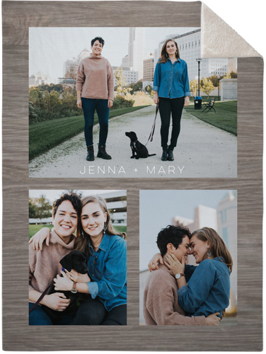 Gallery of Three Fleece Photo Blanket, Sherpa, 50x60, Multicolor, multi