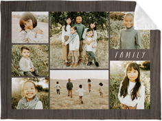picture gallery collage of seven fleece photo blanket