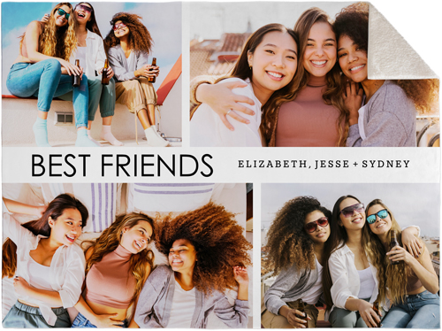 Text Gallery of Four Fleece Photo Blanket, Sherpa, 60x80, Multicolor, multi