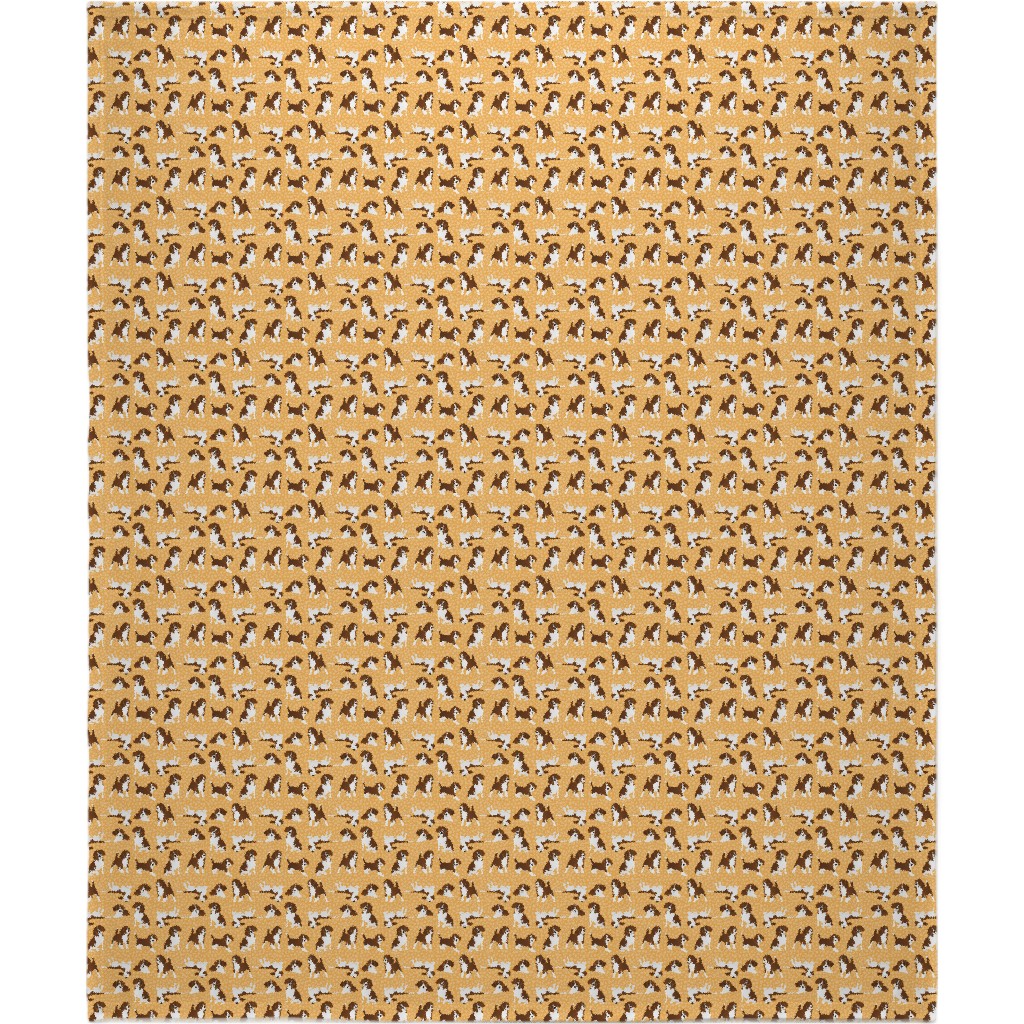 Beagle Dog Blanket, Fleece, 50x60, Orange, Champagne