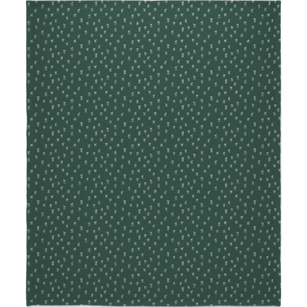 Christmas Presents on Green Blanket, Fleece, 50x60, Green, Classic Green