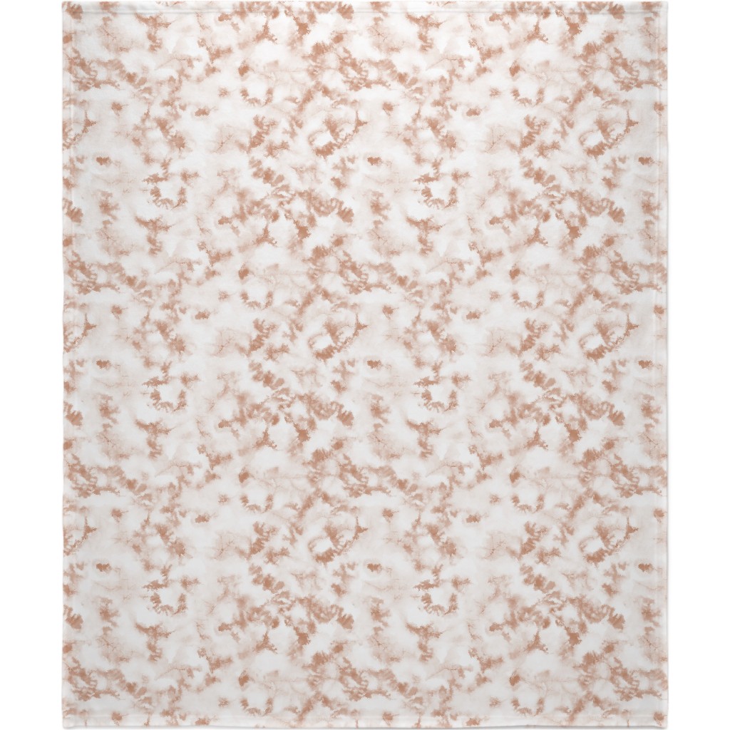 Inked Tie Dye Blanket, Fleece, 50x60, Beige, Pearl