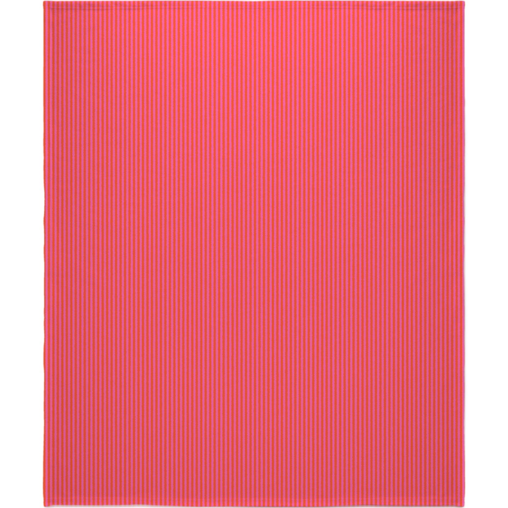 Piccadilly Pinstripes in Mod - Orange and Pink Blanket, Fleece, 50x60, Pink