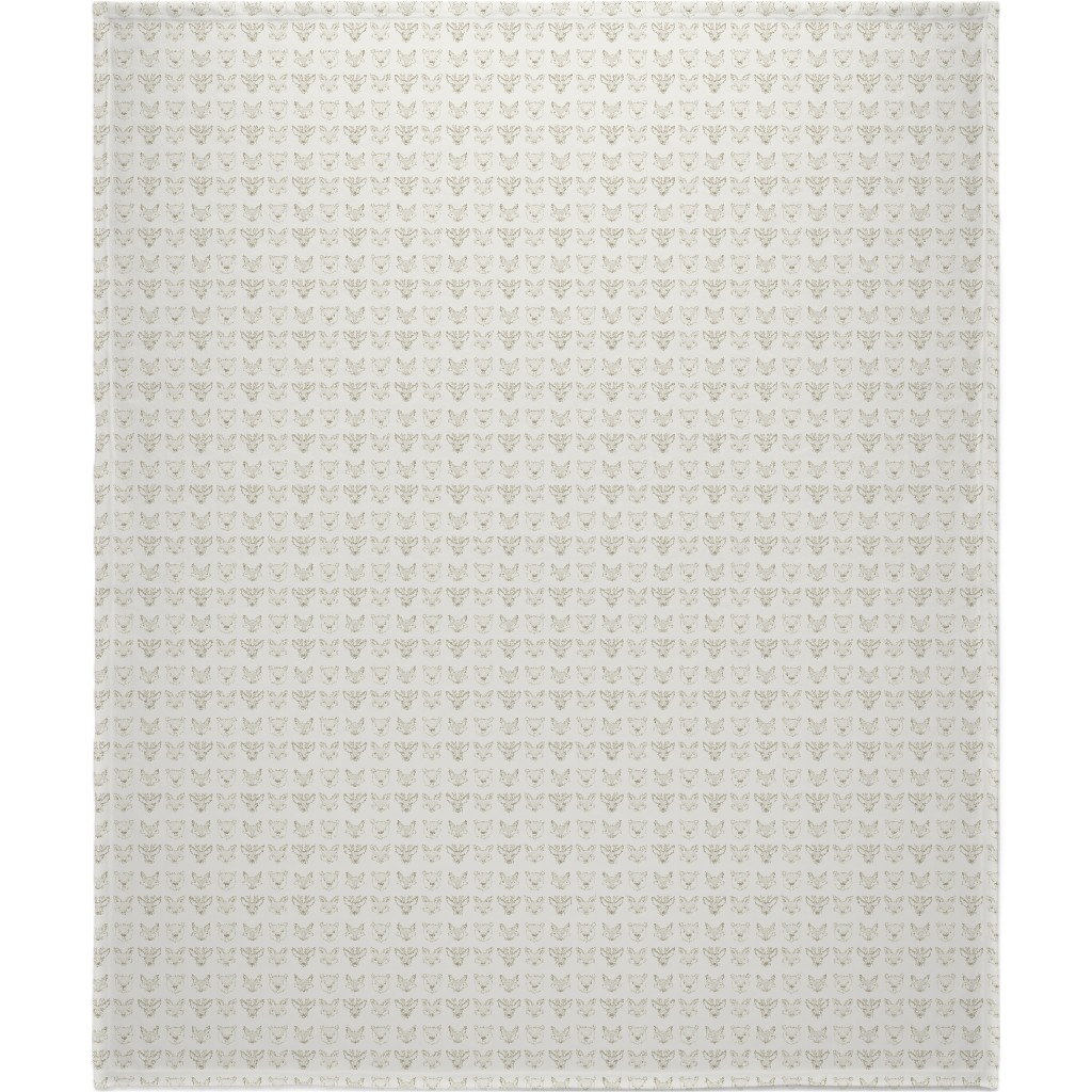 Forest Friends - Neutral Blanket, Fleece, 50x60, Beige, Pearl
