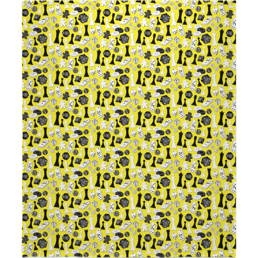 Game on Blanket, Fleece, 50x60, Yellow, Sunshine