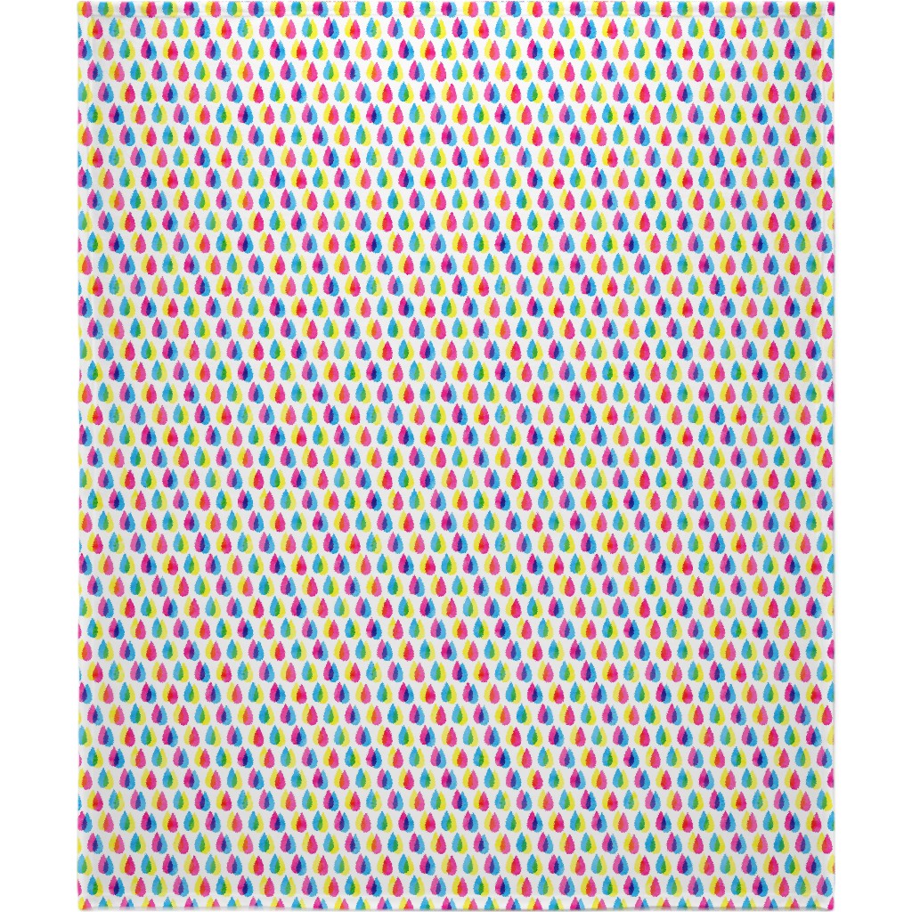 Drops Blanket, Fleece, 50x60, Multicolor, White