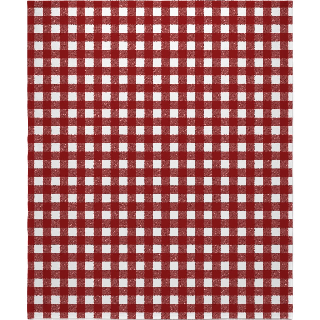 Buffalo Plaid - Red Blanket, Fleece, 50x60, Red, Red
