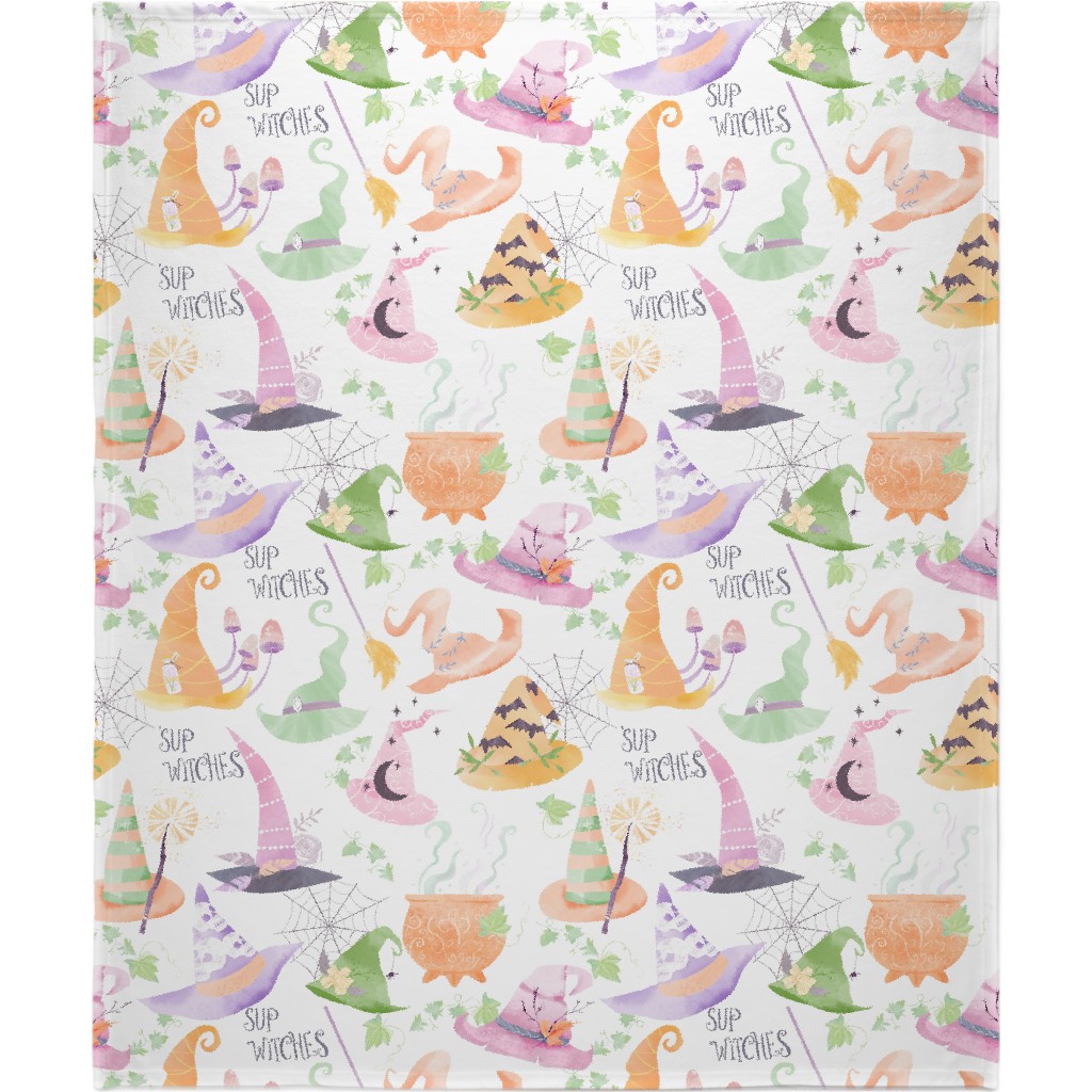 Sup Witches - Pastel Blanket, Fleece, 50x60, Multicolor