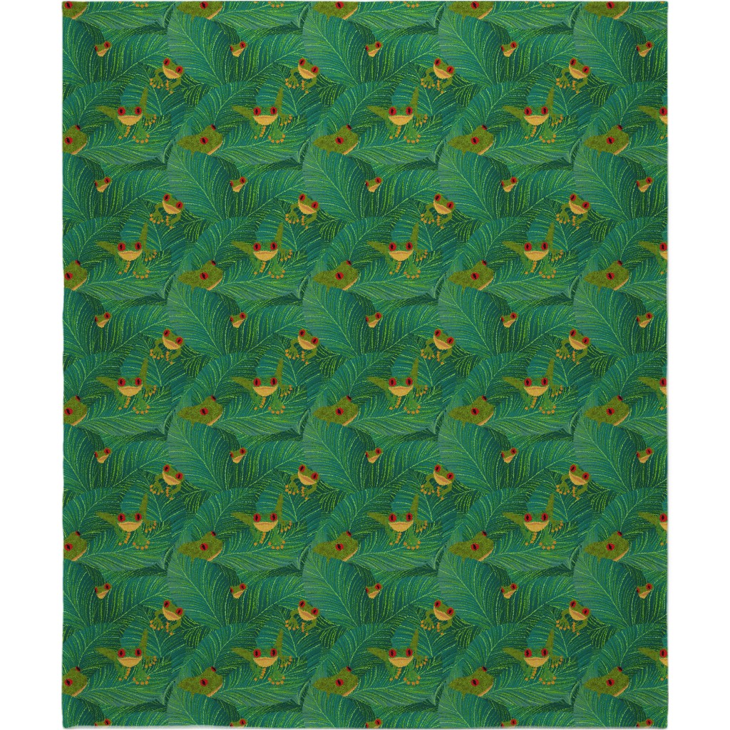 Island Peepers Blanket, Fleece, 50x60, Green, Classic Green