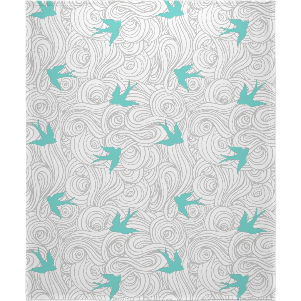 Take Flight - Teal Blanket, Fleece, 50x60, Multicolor