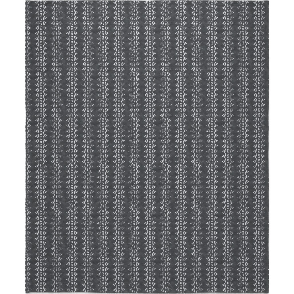 Batik Triangle Stripe - Earth Smoke Blanket, Fleece, 50x60, Gray