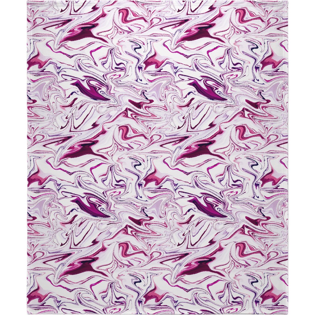 Marble - Mulberry Blanket, Fleece, 50x60, Pink