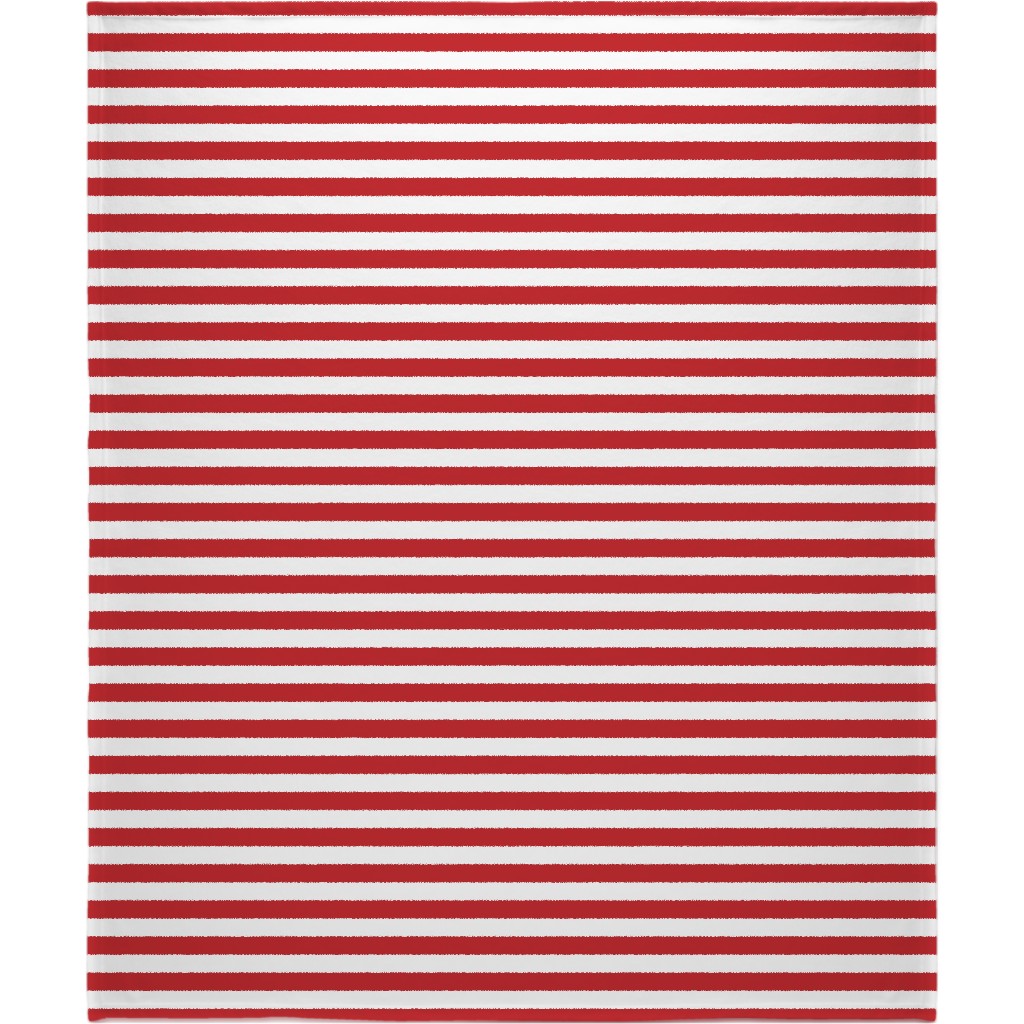 Red Stripes Blanket, Fleece, 50x60, Red
