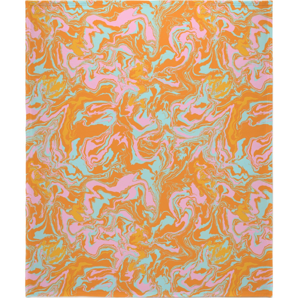 Marmor Blanket, Fleece, 50x60, Orange, Frost