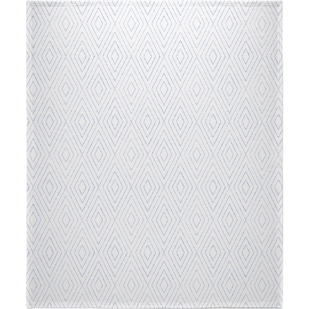 Painted Diamond Dash Blanket, Fleece, 50x60, White, Iron