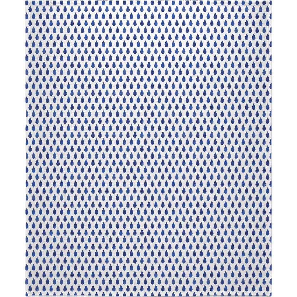 Drops Blanket, Fleece, 50x60, Blue, Nautical