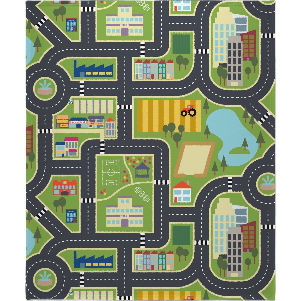 Town & Country - Green Blanket, Fleece, 50x60, Green, Classic Green