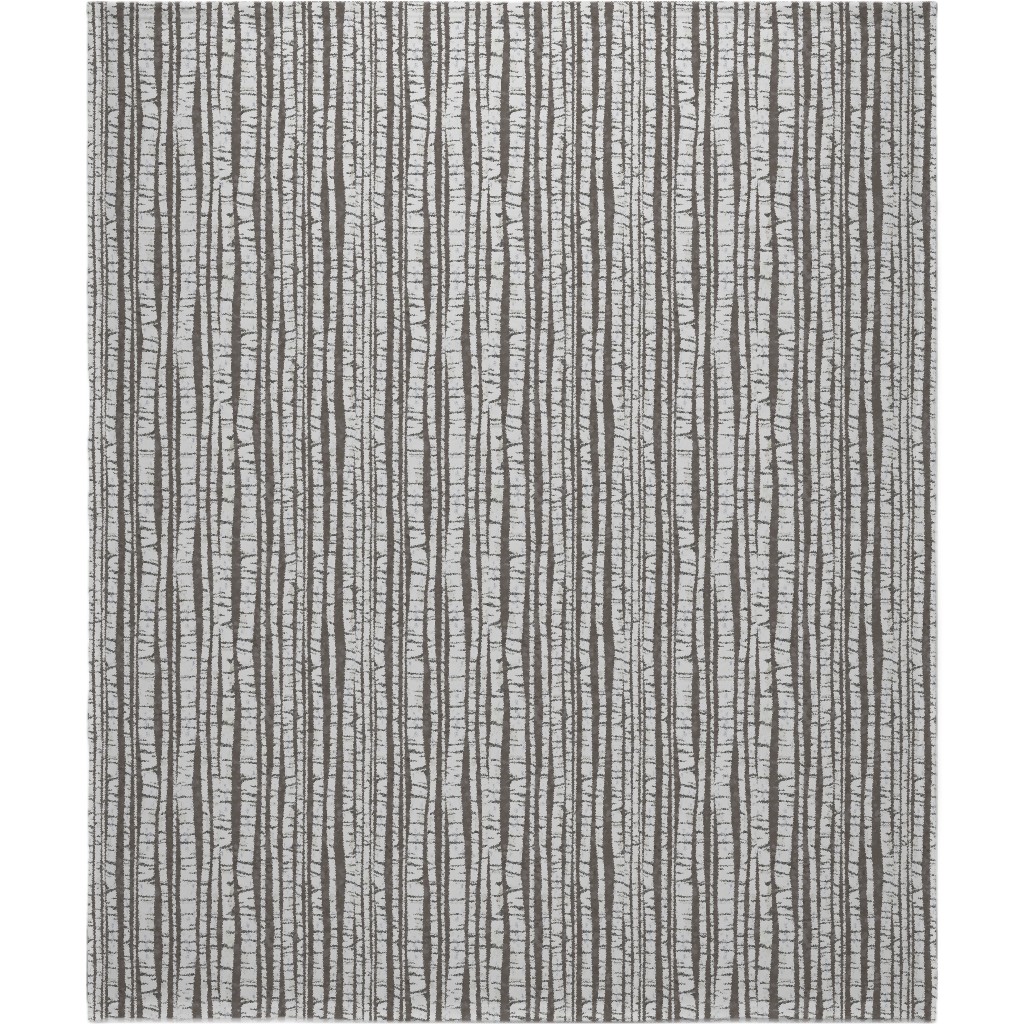 Birch Forest - Gray Blanket, Fleece, 50x60, Gray, Gray