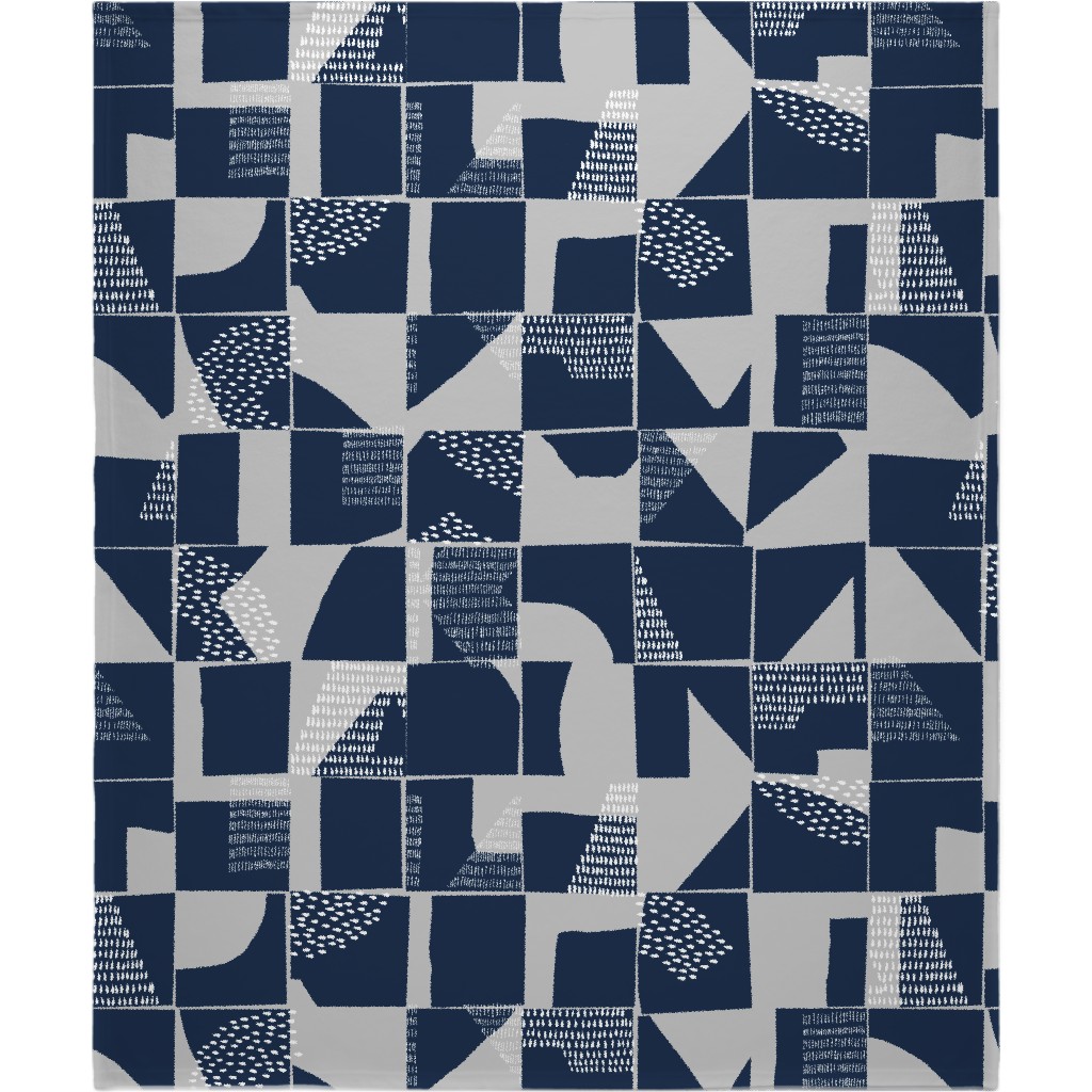 Abstract Textures - Blue Blanket, Fleece, 50x60, Blue, True Blue