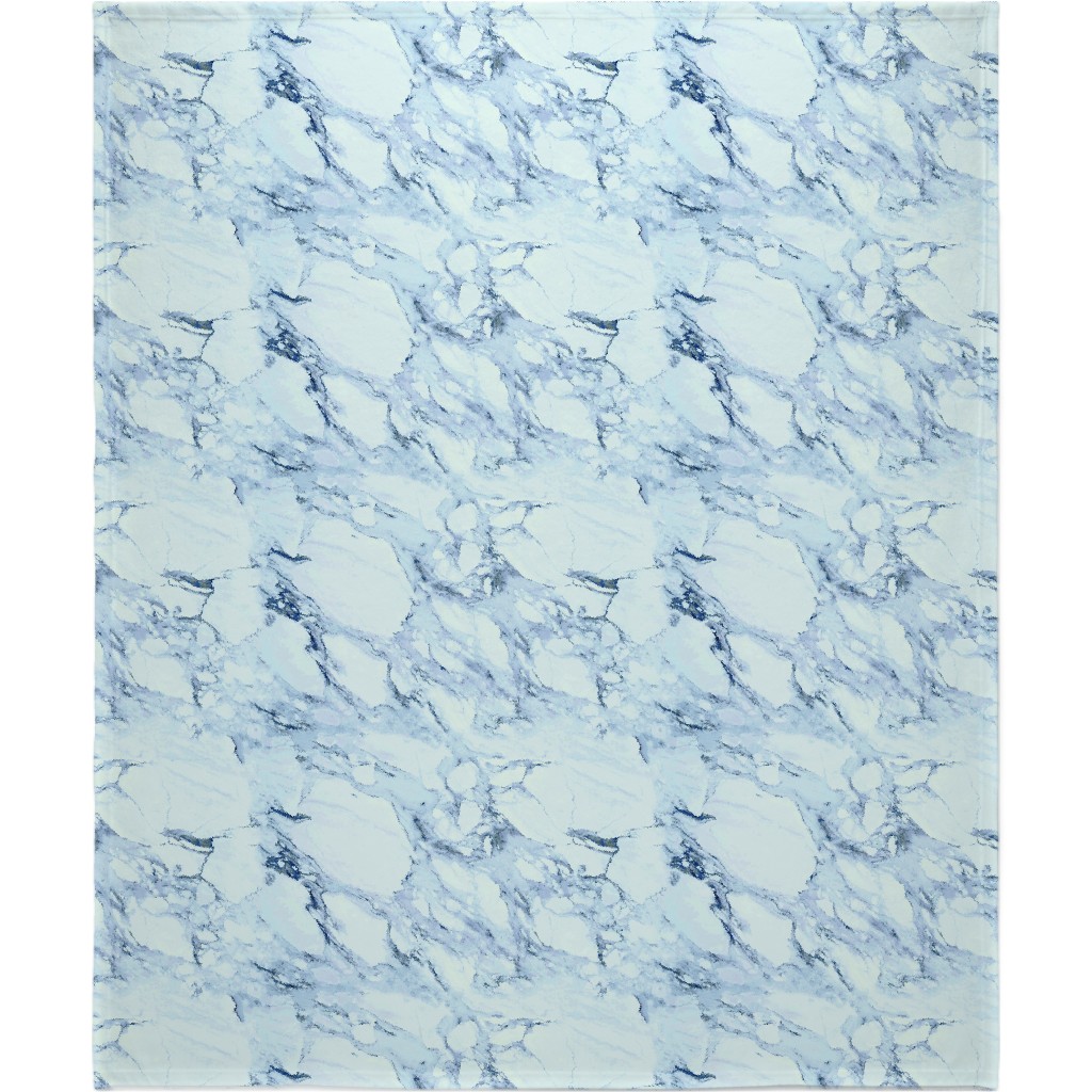Marble - Blue Blanket, Fleece, 50x60, Blue, True Blue