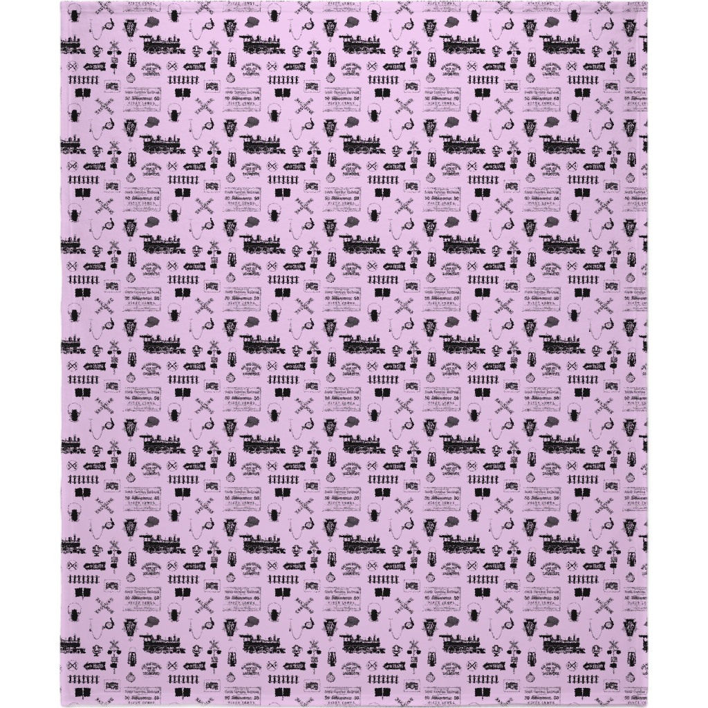 Railroad Blanket, Fleece, 50x60, Pink