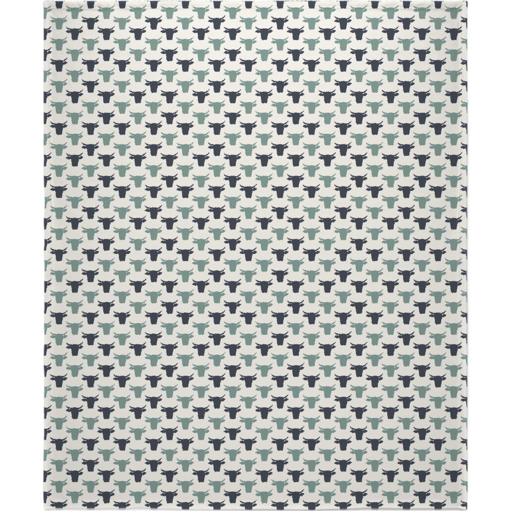 Cows Blanket, Fleece, 50x60, Green, Desert Green