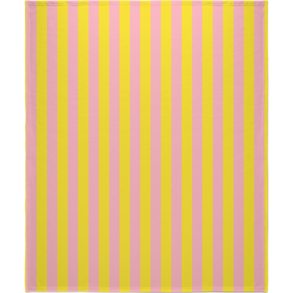 Vertical Stripes Blanket, Fleece, 50x60, Pink