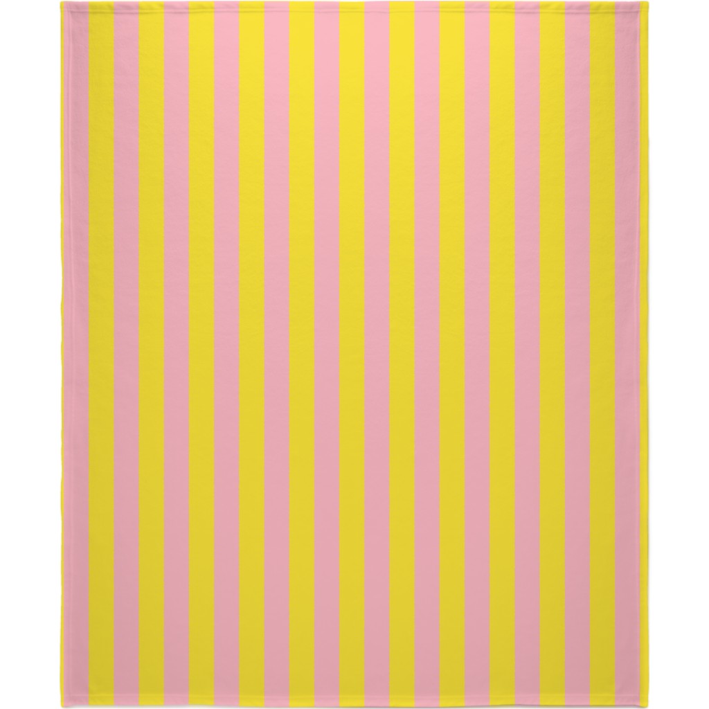 Vertical Stripes Blanket, Fleece, 50x60, Pink, Peony
