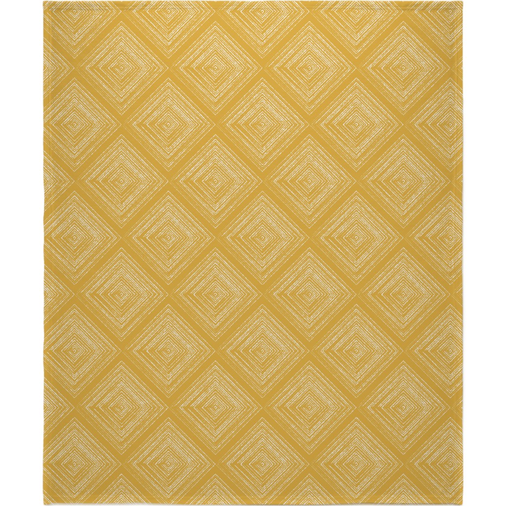 Modern Farmhouse - Mustard Blanket, Fleece, 50x60, Yellow