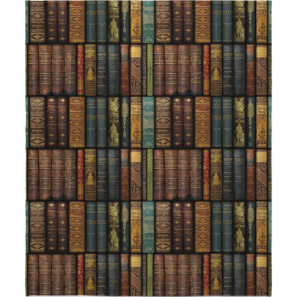 Monsieur Fancypantaloons' Instant Library - Brown Blanket, Fleece, 50x60, Brown, Brown