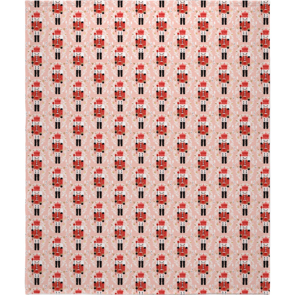 Nutcracker Christmas - Pink Blanket, Fleece, 50x60, Pink