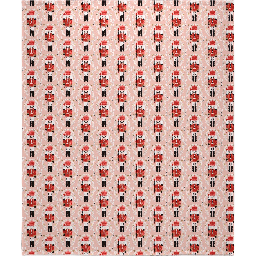Nutcracker Christmas - Pink Blanket, Fleece, 50x60, Pink