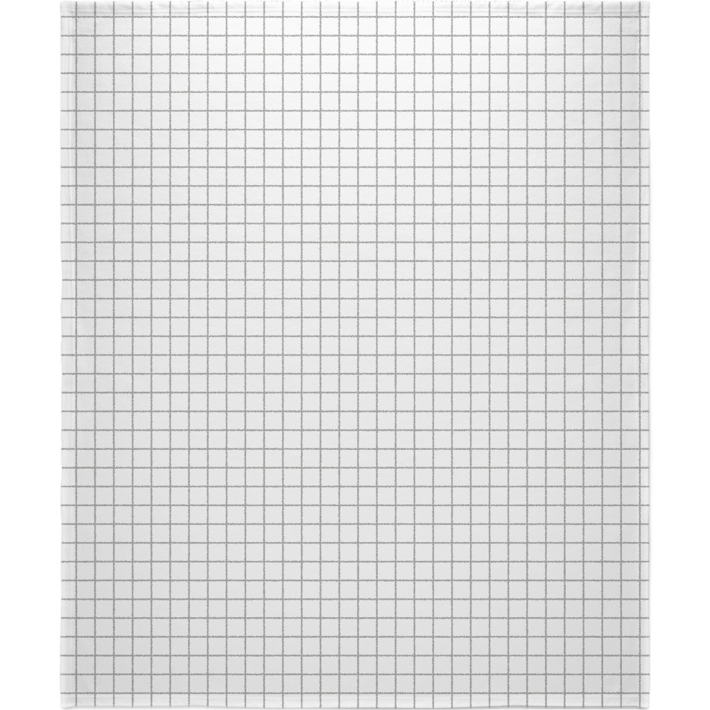 Window Pane Blanket, Fleece, 50x60, Gray
