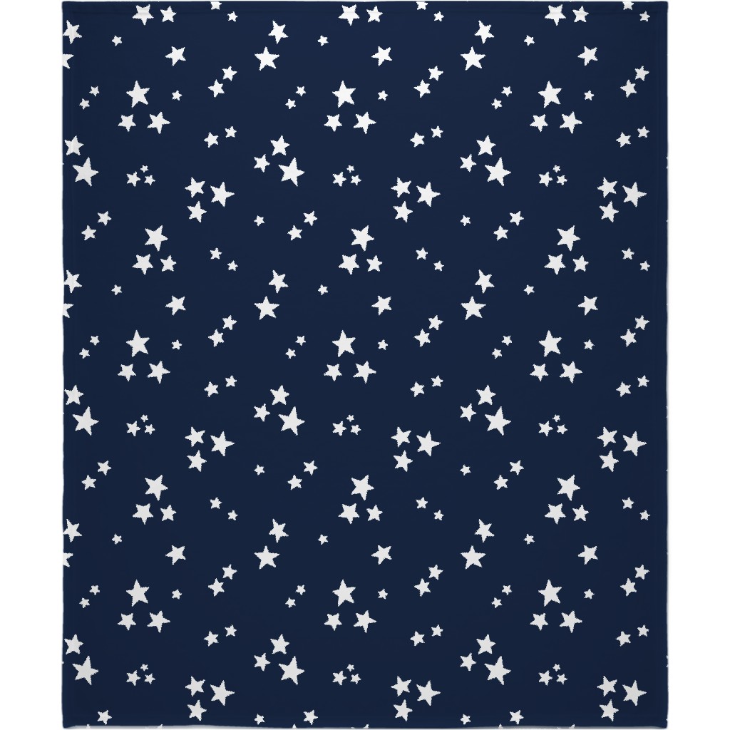 Stars Blanket, Fleece, 50x60, Blue