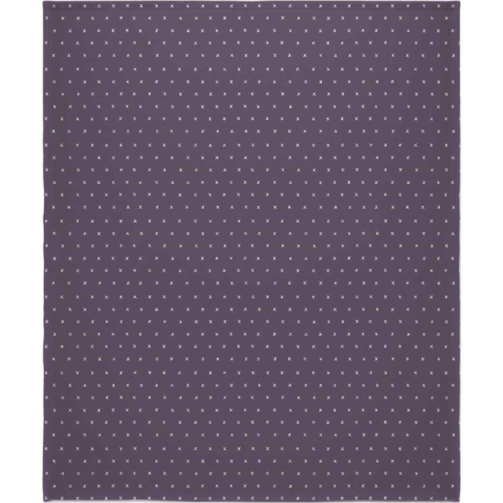 Criss Crosses on Purple Blanket, Fleece, 50x60, Purple, Purple