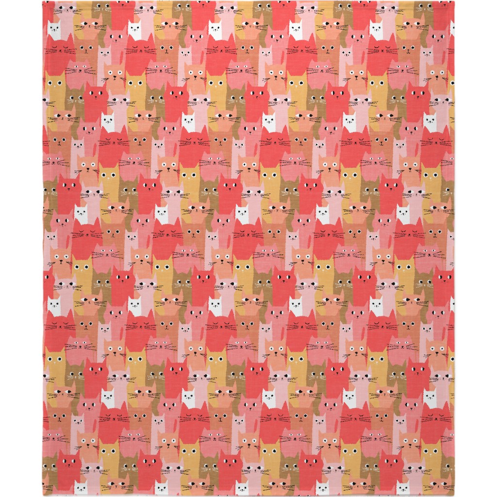 Silly Cats - Multicolor Blanket, Fleece, 50x60, Multicolor