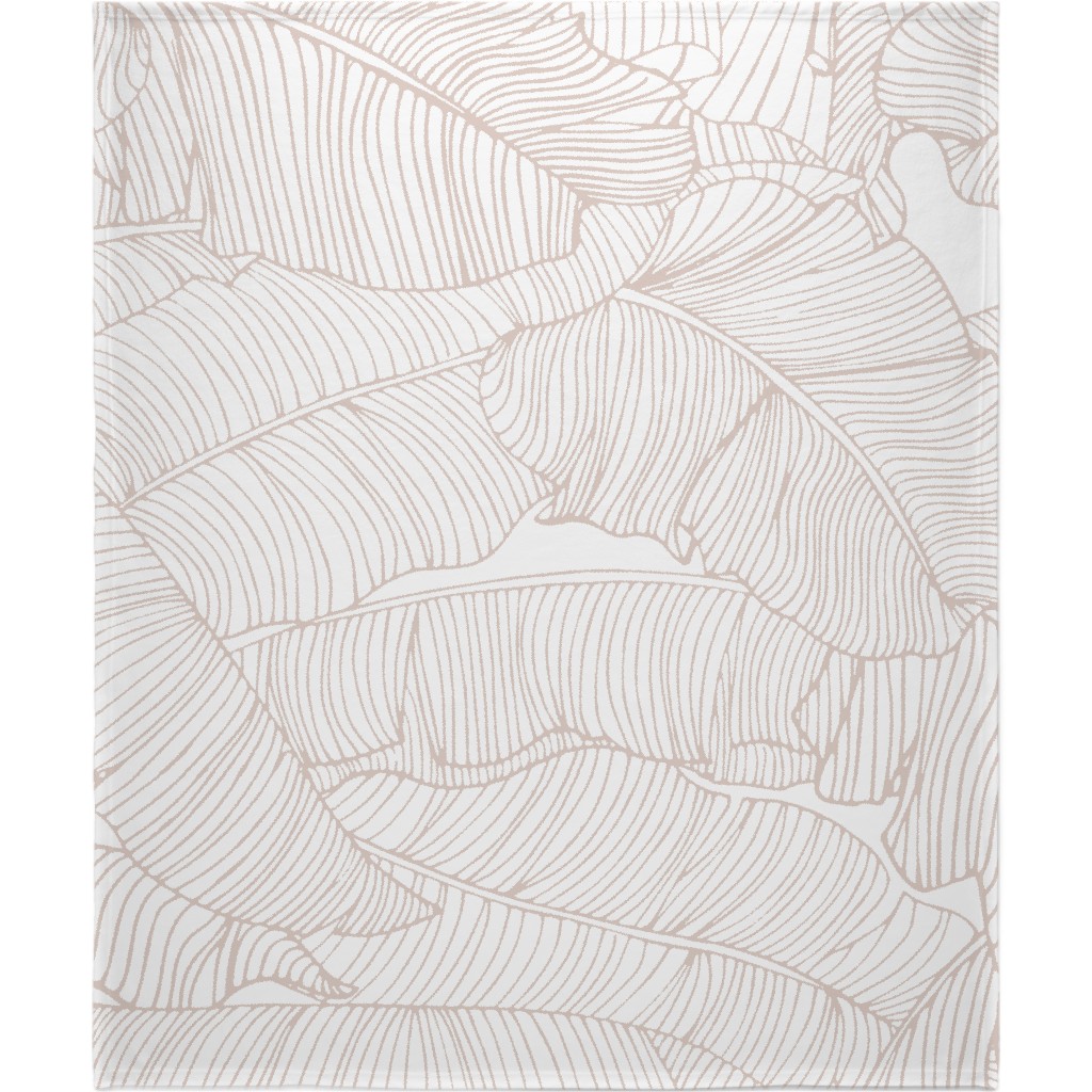 Banana Leaf - Blush Blanket, Fleece, 50x60, Beige, Pearl