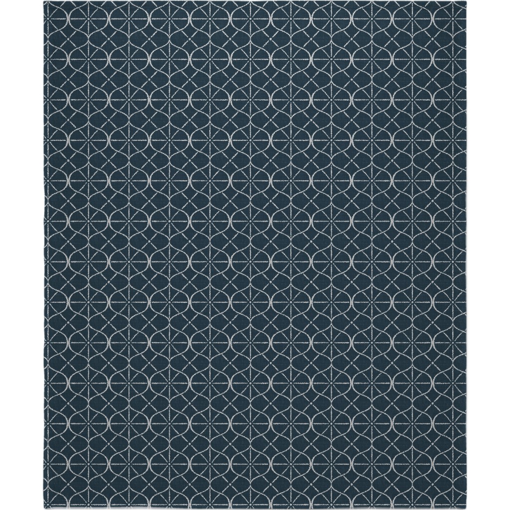 Ovalesque - Blue Blanket, Fleece, 50x60, Blue